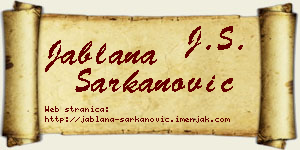 Jablana Šarkanović vizit kartica